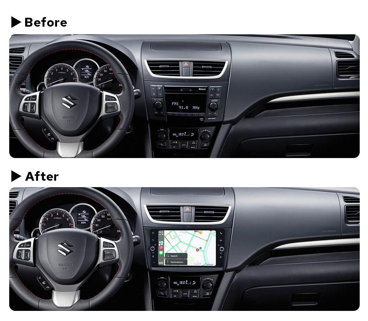 Joying 8" Android AfterMarket Car Head Unit For 20112016 Suzuki Swift Supports Carplay